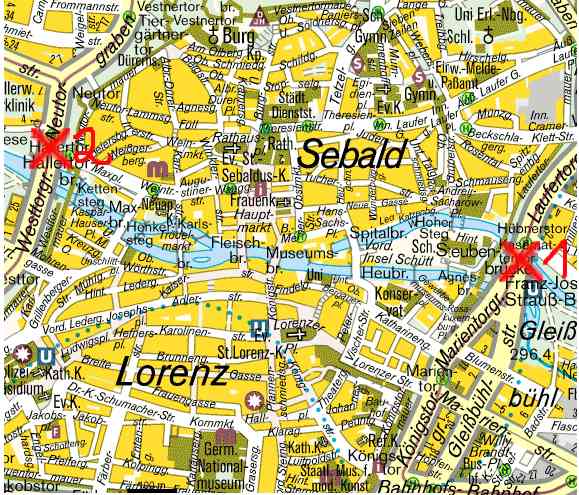 Laufstrecken rechts und links der Altstadt