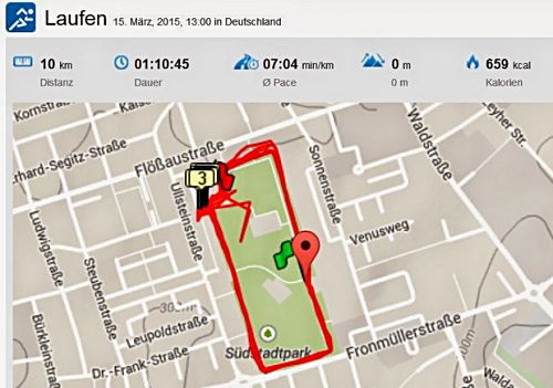 10 KM-Lauf beim Welt Down Syndrom Tag Marathon